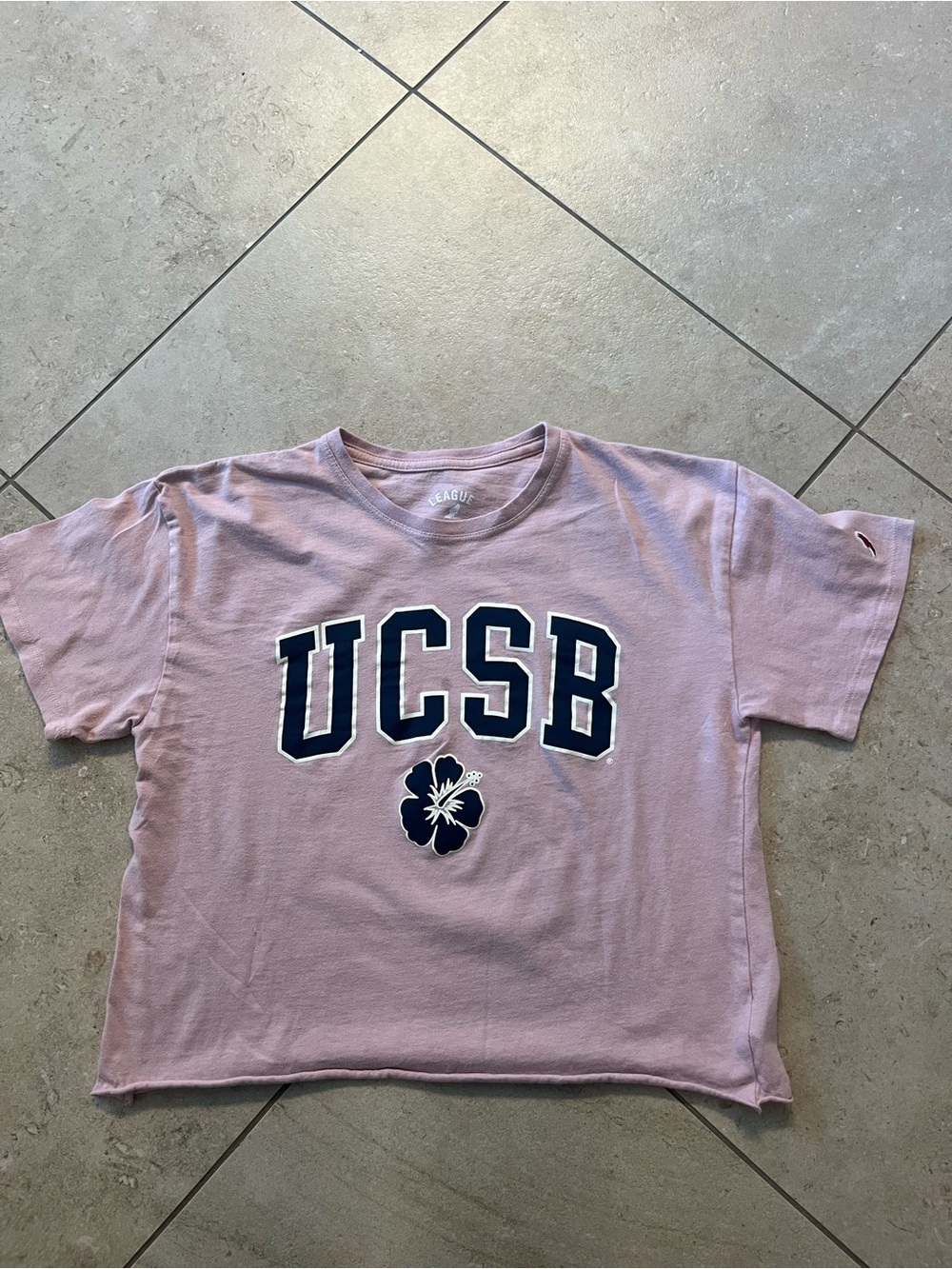 UCSB Lavender Cropped Hibiscus Tee by League